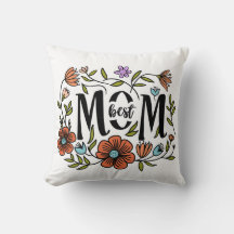 Beste Mama Blumenkissen