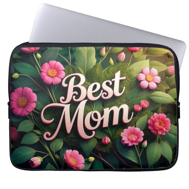Beste Mama Blumenkohl-Blume für den Muttertag Laptopschutzhülle (Vorderseite)