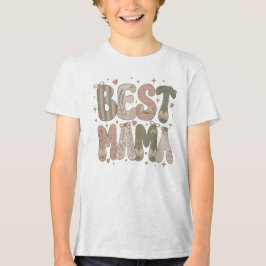Beste Mama Bookish Floral Literarisches Design Tri-Blend Shirt