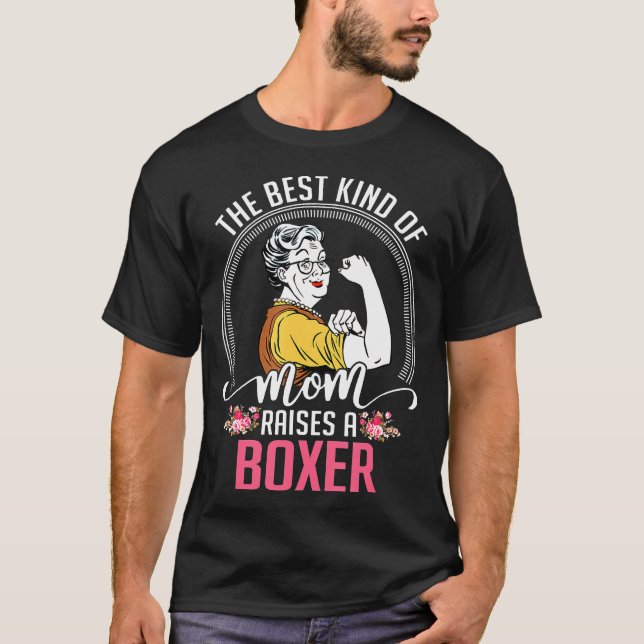 Beste Mama bringt Boxer hervor T-Shirt (Vorderseite)
