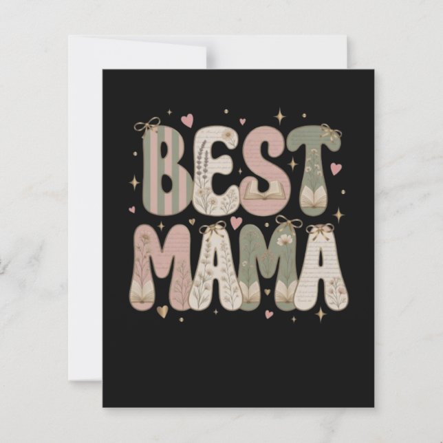 Beste Mama Buchliebhaber Blumen Design (Vorderseite)