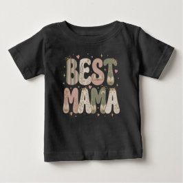 Beste Mama Buchliebhaber Blumen Design Baby T-shirt