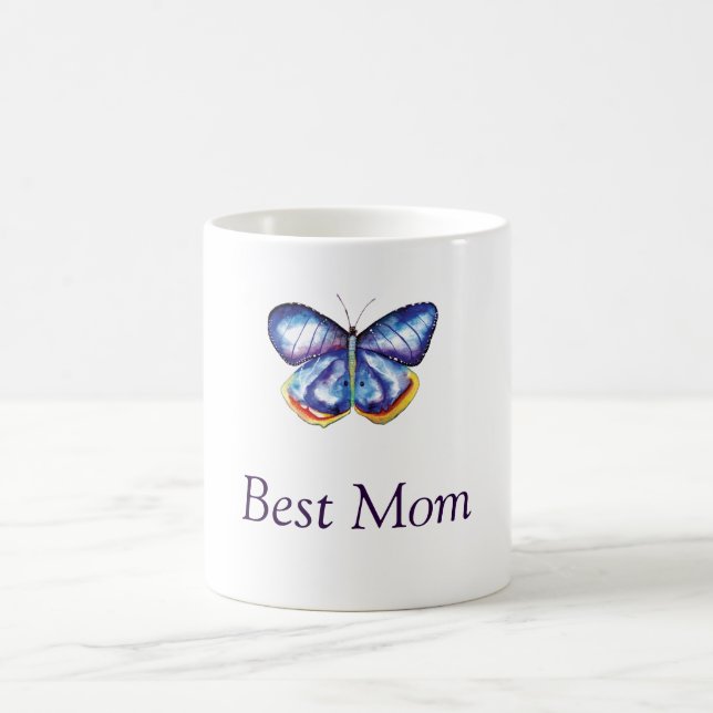 Beste Mama Butterfly Zeichnend Tasse (Mittel)