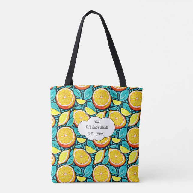 Beste Mama Citrus  – Individuelles Zitronen-Design (Rückseite)
