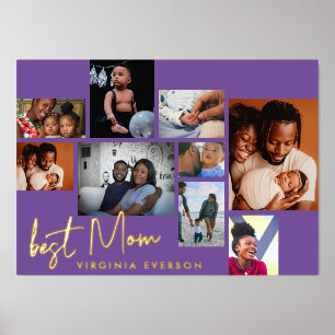 BESTE MAMA   Collage MOTHERDAY Multi FOTO GOLD Foliendrucke