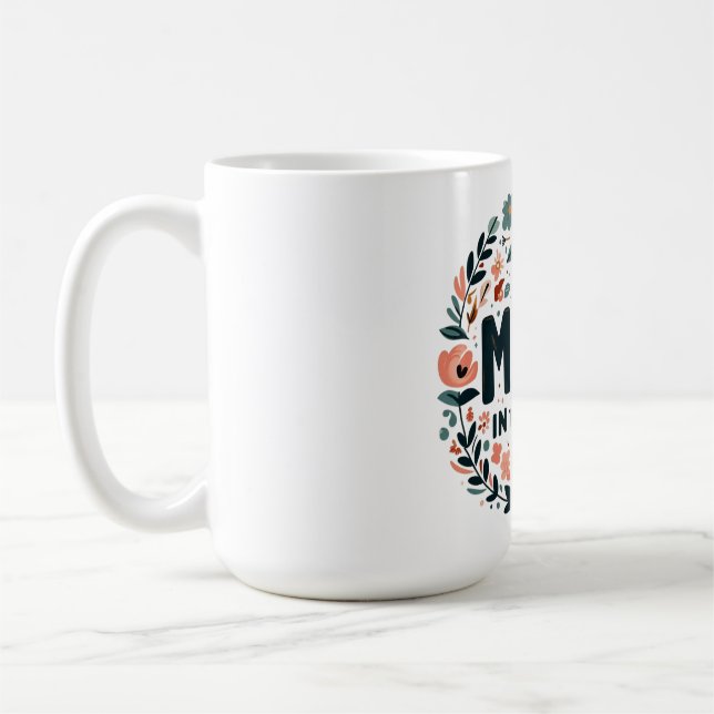 Beste Mama der Welt - Blumenkranz Kaffeetasse (Links)