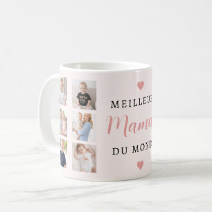 Beste Mama Der Welt Foto-Collage Blush Rosa Kaffeetasse