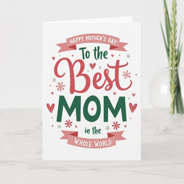 Beste Mama der Welt Karte (Vorderseite)