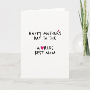 Beste Mama der Welt Typ Kunstkarte Karte