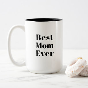 Beste Mama Die Schwarz-weiße moderne Typografie ni Zweifarbige Tasse