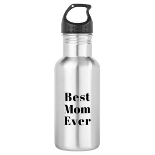 Beste Mama Die schwarze moderne Typografie Edelstahlflasche