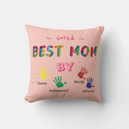 Beste Mama Druckkunst auf Rosa personalisieren Kissen
