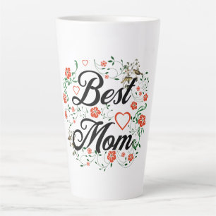 Beste Mama Elegantes Blumendesign Milchtasse