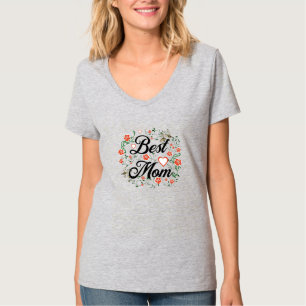Beste Mama Elegantes Blumendesign T-Shirt