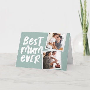 Beste Mama ever trendiges Foto sagegrün Muttertag Karte