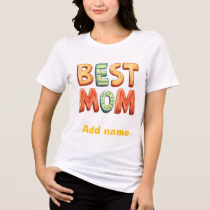 Beste Mama Farbige Blockbuchstaben - Süße Mutterst Tri-Blend Shirt