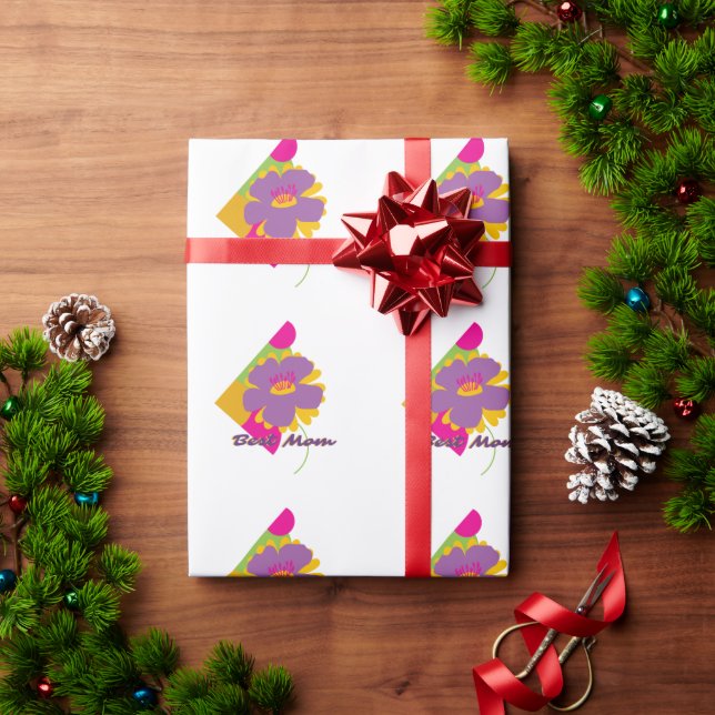 Beste Mama Farbige Trendige Gestaltung Geschenkpapier (Feiertagsgeschenk)
