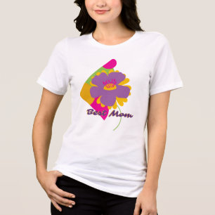 Beste Mama Farbige Trendige Gestaltung Tri-Blend Shirt