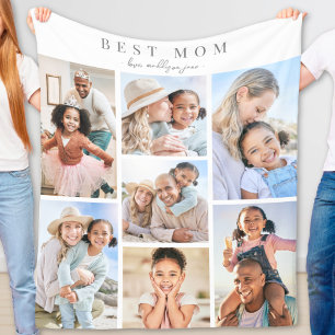 Beste Mama Foto-Collage Fleecedecke