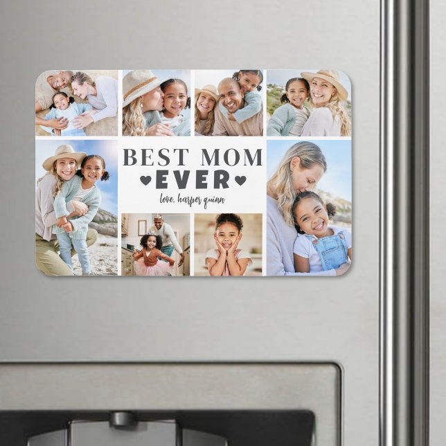 Beste Mama Fotocollage Magnet (Best Mom Photo Collage Magnet)