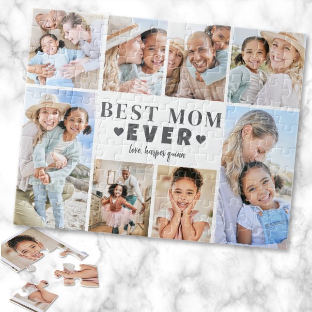 Beste Mama Fotocollage Puzzle (Best Mom Photo Collage jigsaw puzzle)