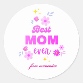 Beste Mama für alle - Herzlich Willkommen in unser Runder Aufkleber