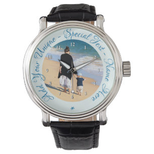 Beste Mama für benutzerdefinierten Text und Foto - Armbanduhr