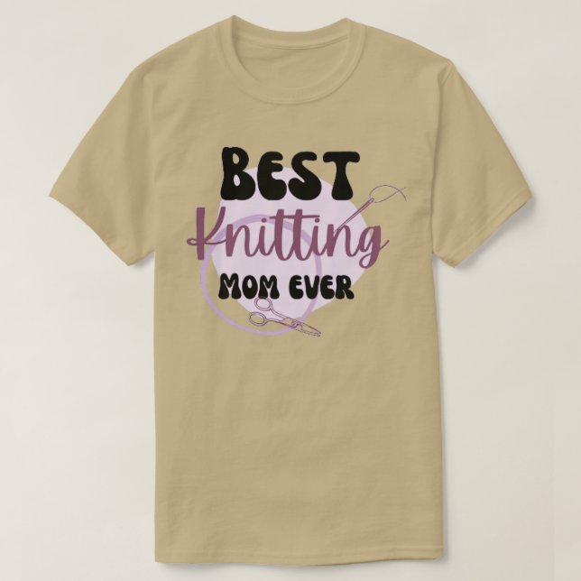 Beste Mama für das Stricken 368 T-Shirt (Design vorne)