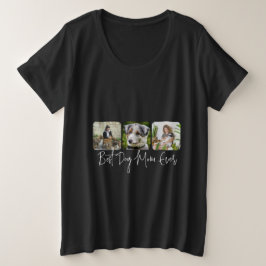 Beste Mama für Hunde - Benutzerdefinierte 3-Foto C Große Größe T-Shirt