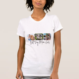 Beste Mama für Hunde - Benutzerdefinierte 3-Foto C T-Shirt