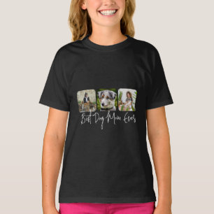 Beste Mama für Hunde - Benutzerdefinierte 3-Foto C T-Shirt