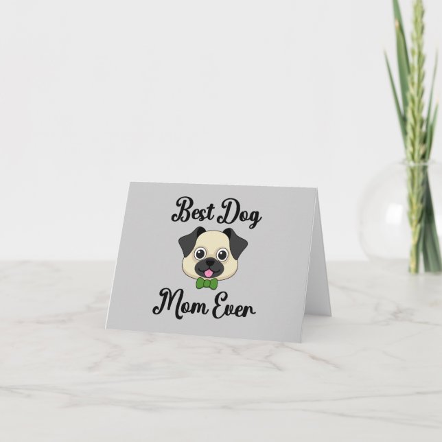 Beste Mama für Hunde Dankeskarte (Vorderseite)