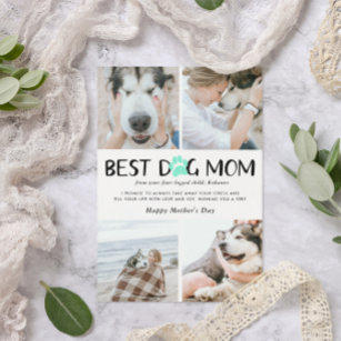 Beste Mama für Hunde   Foto Collage Mother Day Karte
