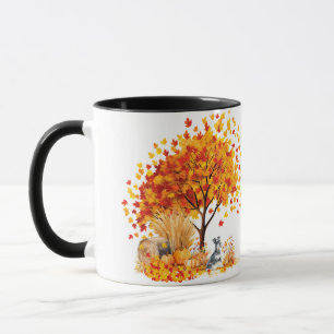 Beste Mama für Hunde im Herbst, Mini Schnauzer Tasse
