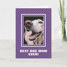 Beste Mama für Hunde je benutzerdefiniertes Foto L Karte
