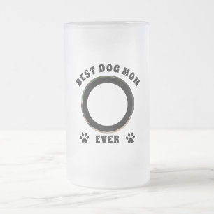 Beste Mama für Hunde je benutzerdefiniertes Foto P Mattglas Bierglas