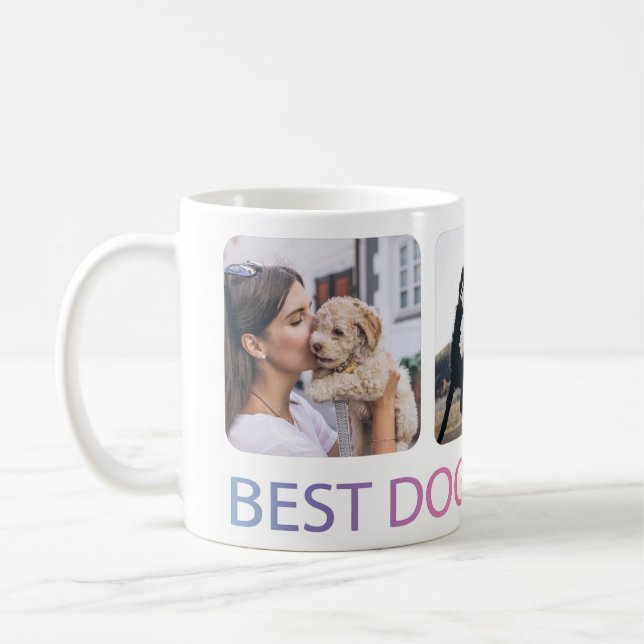 Beste Mama für Hunde je Foto Collage Pet Kaffeetasse (Links)