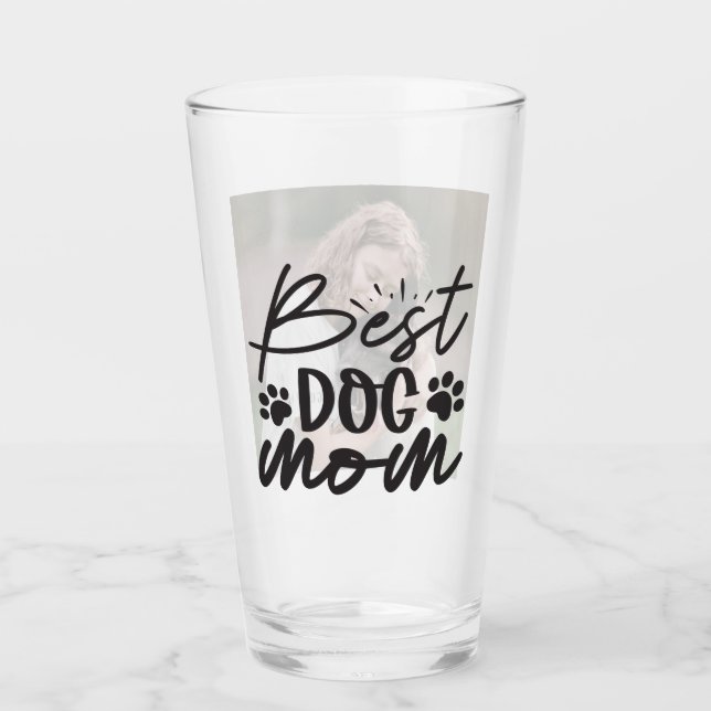 Beste Mama für Hunde je Foto Glas (Vorderseite)