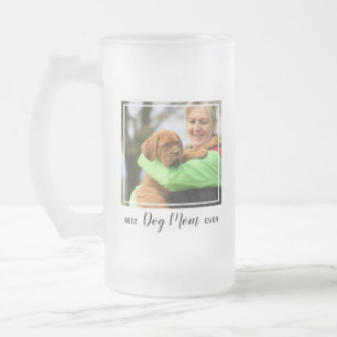 Beste Mama für Hunde je Foto Mattglas Bierglas