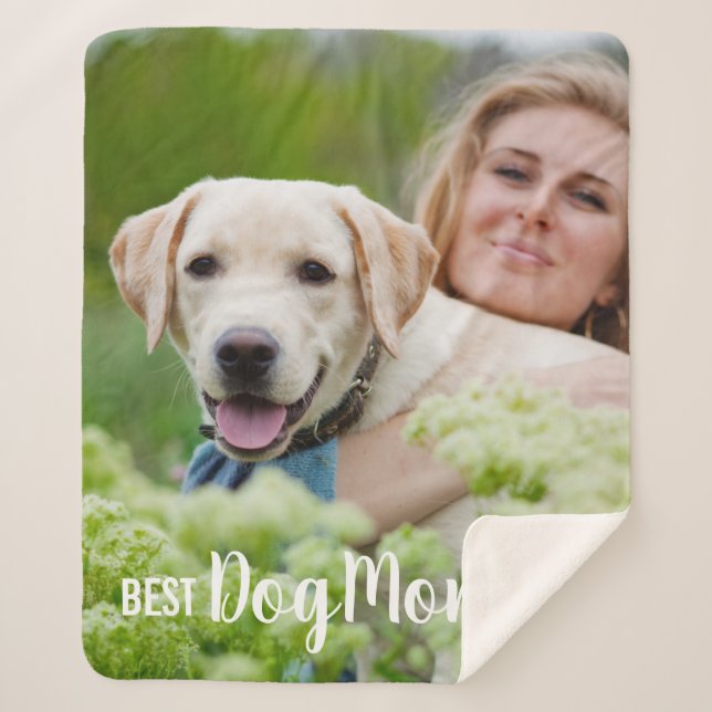 Beste Mama für Hunde je Foto Sherpadecke (Vorderseite)