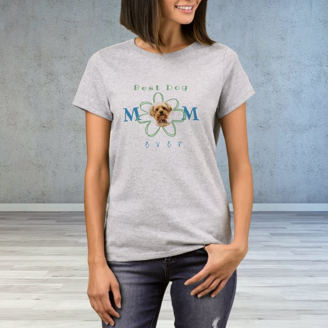 Beste Mama für Hunde je Hund Foto T - Shirt (BEST DOG MOM EVER Tshirt is the perfect casual shirt. Personalize it with a picture of your pup!)
