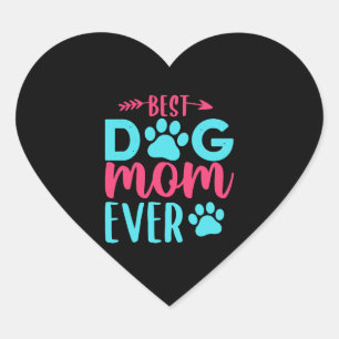 Beste Mama für Hunde je Mutter Herz-Aufkleber