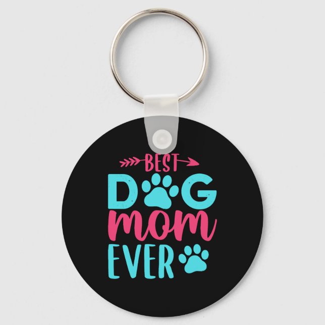 Beste Mama für Hunde je Mutter Schlüsselanhänger (Vorderseite)