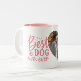 Beste Mama für Hunde je Name Foto Pet Pink Zweifarbige Tasse