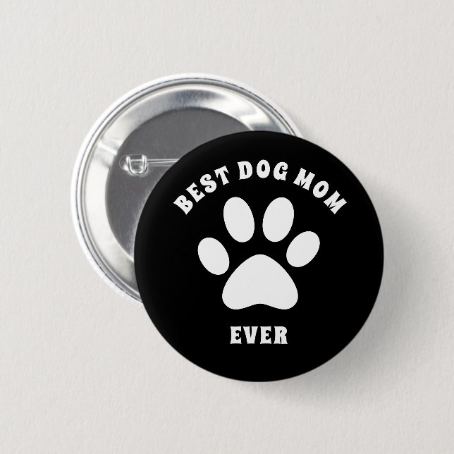 Beste Mama für Hunde je Personalisierter benutzerd Button (Vorne & Hinten)