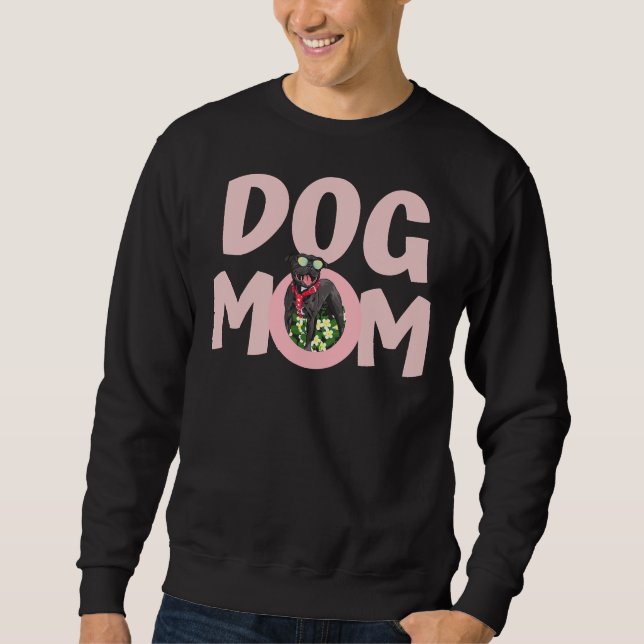 Beste Mama für Hunde je Pitbull Sweatshirt (Vorderseite)