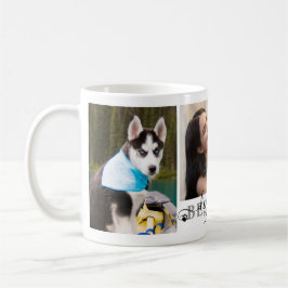 Beste Mama für Hunde je Script 3 Foto Pawprints Kaffeetasse