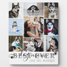 Beste Mama für Hunde je Script 9 Foto Collage Paw Fotoplatte