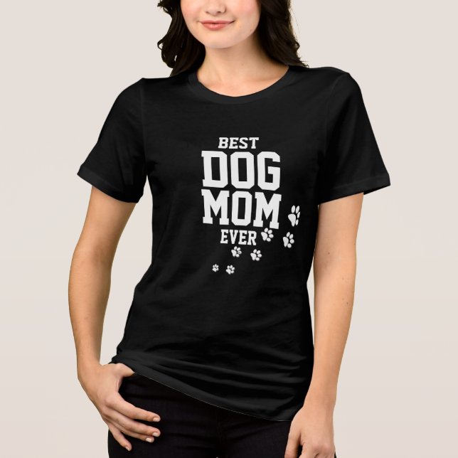 Beste Mama für Hunde je Shirt - Paws T - Shirt Ges (Vorderseite)