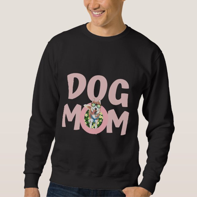 Beste Mama für Hunde je Siberischer Husky Sweatshirt (Vorderseite)